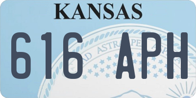 KS license plate 616APH