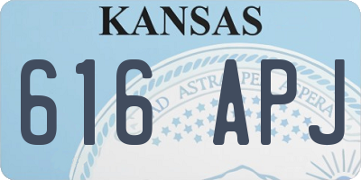 KS license plate 616APJ