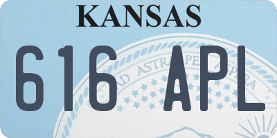 KS license plate 616APL