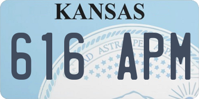 KS license plate 616APM