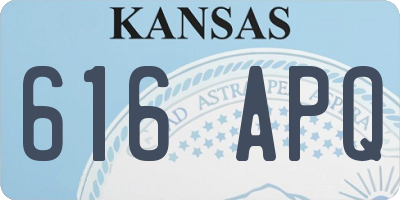 KS license plate 616APQ