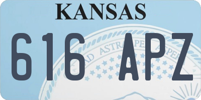 KS license plate 616APZ