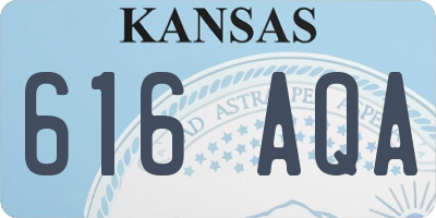 KS license plate 616AQA