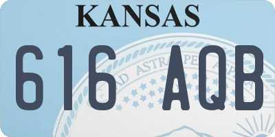 KS license plate 616AQB
