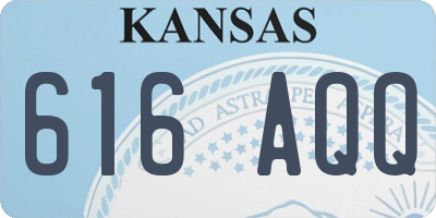 KS license plate 616AQQ