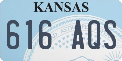 KS license plate 616AQS