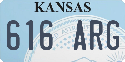 KS license plate 616ARG