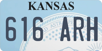 KS license plate 616ARH