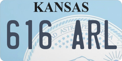 KS license plate 616ARL