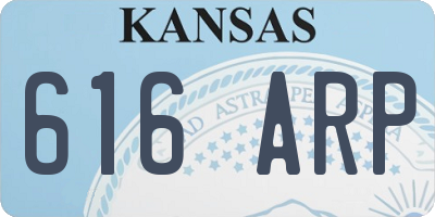 KS license plate 616ARP