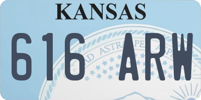 KS license plate 616ARW