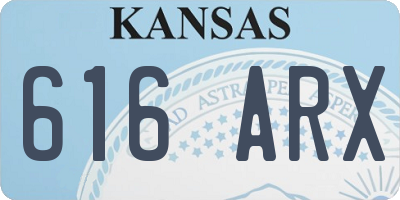 KS license plate 616ARX