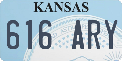 KS license plate 616ARY