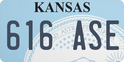 KS license plate 616ASE