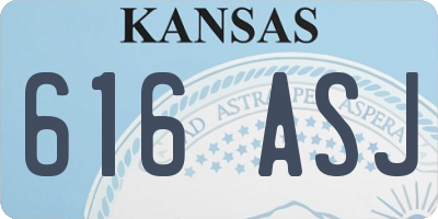 KS license plate 616ASJ