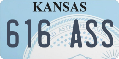 KS license plate 616ASS