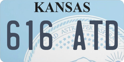 KS license plate 616ATD
