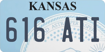 KS license plate 616ATI
