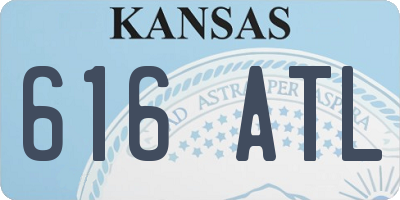 KS license plate 616ATL