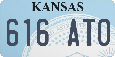KS license plate 616ATO