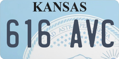 KS license plate 616AVC