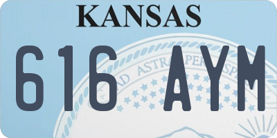 KS license plate 616AYM