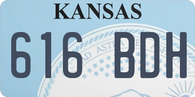 KS license plate 616BDH