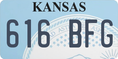KS license plate 616BFG