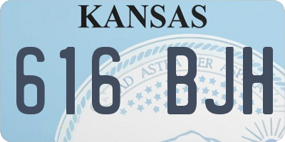 KS license plate 616BJH