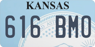 KS license plate 616BMO
