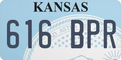 KS license plate 616BPR