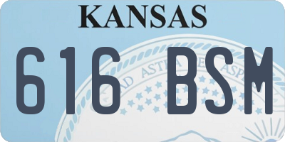 KS license plate 616BSM
