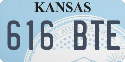 KS license plate 616BTE