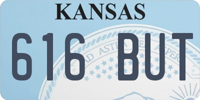 KS license plate 616BUT