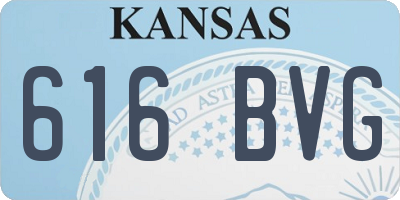 KS license plate 616BVG