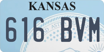 KS license plate 616BVM