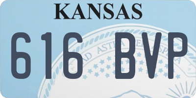 KS license plate 616BVP