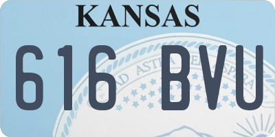 KS license plate 616BVU