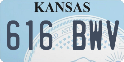 KS license plate 616BWV