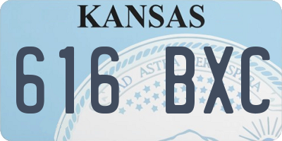 KS license plate 616BXC
