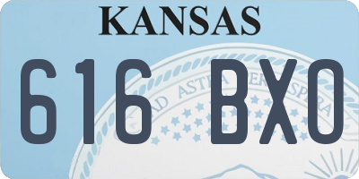 KS license plate 616BXO