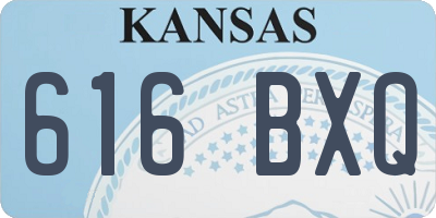 KS license plate 616BXQ