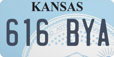 KS license plate 616BYA