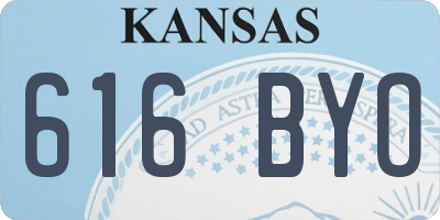 KS license plate 616BYO