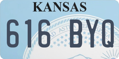 KS license plate 616BYQ