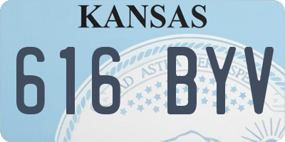 KS license plate 616BYV
