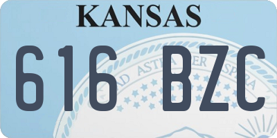 KS license plate 616BZC
