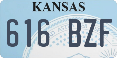 KS license plate 616BZF