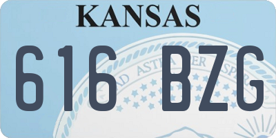 KS license plate 616BZG