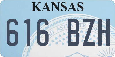 KS license plate 616BZH